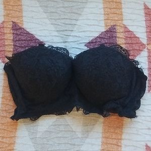 Victoria Secret Pink Black strapless Bandeau